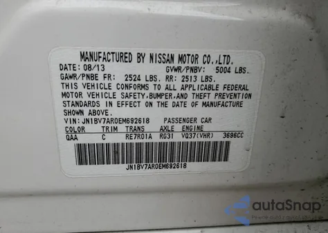 2014 Infiniti Q50 Base z USA, uszkodzony, nr VIN JN1BV7AR0EM692618